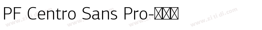 PF Centro Sans Pro字体转换